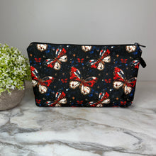 Load image into Gallery viewer, Pouch - America Red White Blue Butterfly
