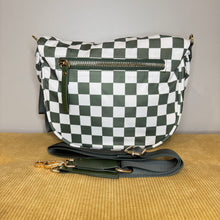 Load image into Gallery viewer, Roni - Checkered - Nylon Crossbody - Dark Green -
