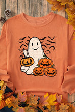 Load image into Gallery viewer, Jack-O&#39;-Lantern Round Neck Long Sleeve Sweatshirt
