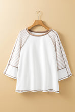 Load image into Gallery viewer, Striped Round Neck Raglan Sleeve Top

