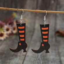 Load image into Gallery viewer, Alloy Wooden Boots Earrings
