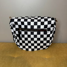 Load image into Gallery viewer, Roni - Checkered - Nylon Crossbody - Black &amp; White
