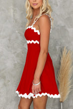 Load image into Gallery viewer, Contrast Trim Square Neck Mini Dress
