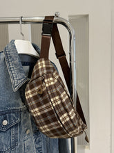 Load image into Gallery viewer, Plaid Adjustable Strap Crossbody Bag
