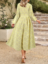 Load image into Gallery viewer, Floral V-Neck Long Sleeve Midi Dress
