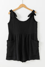 Load image into Gallery viewer, Scoop Neck Tie Shoulder Romper
