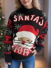 Load image into Gallery viewer, Santa Mock Neck Long Sleeve Sweater
