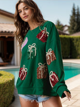 Load image into Gallery viewer, Sequin Gift Box Long Sleeve Sweatshirt
