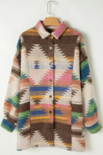 Load image into Gallery viewer, Geometric Button Up Long Sleeve Jacket
