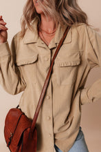 Load image into Gallery viewer, Frill Button Up Long Sleeve Shacket
