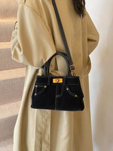 Load image into Gallery viewer, Suede Adjustable Strap Double-Use Handbag
