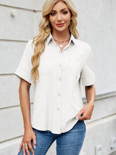 Load image into Gallery viewer, Collared Neck Short Sleeve Shirt
