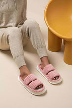 Load image into Gallery viewer, Open Toe Fluff Platform Slippers

