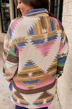 Load image into Gallery viewer, Geometric Button Up Long Sleeve Jacket
