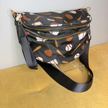 Load image into Gallery viewer, The Roni Nylon Crossbody - Baseball on Black
