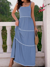 Load image into Gallery viewer, Tiered Square Neck Maxi Cami Dress
