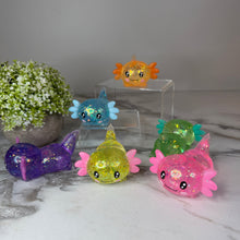Load image into Gallery viewer, Squishy Toy - Axolotl, Glitter
