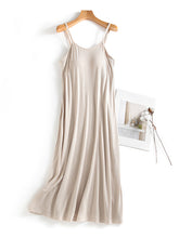 Load image into Gallery viewer, Scoop Neck Midi Cami Dress with Bra
