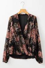 Load image into Gallery viewer, Printed Surplice Long Sleeve Blouse
