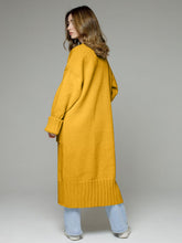 Load image into Gallery viewer, Pocketed Open Front Dropped Shoulder Cardigan
