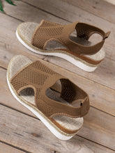 Load image into Gallery viewer, Open Toe Woven Wedge Sandals
