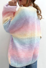 Load image into Gallery viewer, Gradient Open Front Drop Shoulder Cardigan
