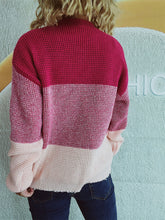 Load image into Gallery viewer, Color Block Long Sleeve Sweater
