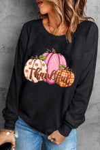 Load image into Gallery viewer, Pumpkin Graphic Round Neck Dropped Shoulder Sweatshirt

