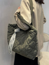 Load image into Gallery viewer, Quilted Nylon Large Tote Bag
