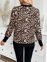 Load image into Gallery viewer, Leopard V-Neck Long Sleeve T-Shirt
