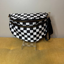 Load image into Gallery viewer, Roni - Checkered - Nylon Crossbody - Black &amp; White
