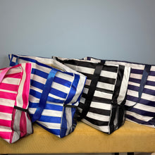 Load image into Gallery viewer, Tote Bag - Summer Stripes - Dark Blue
