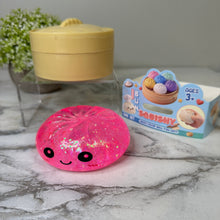Load image into Gallery viewer, Squishy Toy - Viral Dumpling, Slow Rise Glitter - Pink
