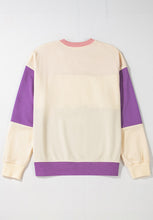 Load image into Gallery viewer, Contrast Round Neck Long Sleeve Sweatshirt
