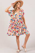 Load image into Gallery viewer, SAGE + FIG Full Size Floral Button-Down Short Sleeve Dress
