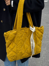 Load image into Gallery viewer, Quilted Nylon Large Tote Bag
