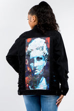 Load image into Gallery viewer, American Bazi Full Size Button Up Distressed Denim Jacket
