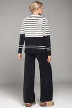 Load image into Gallery viewer, Basic Bae Striped Round Neck Long Sleeve Top and Pants Sweater Set
