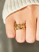 Load image into Gallery viewer, LOVE 18K Gold-Plated 925 Sterling Silver Ring
