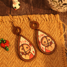 Load image into Gallery viewer, Wooden Teardrop Shape Earrings
