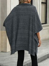 Load image into Gallery viewer, Slit Quarter Zip Half Sleeve Sweater
