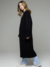 Load image into Gallery viewer, Pocketed Open Front Dropped Shoulder Cardigan
