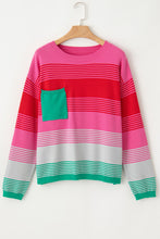 Load image into Gallery viewer, Color Block Round Neck Sweater
