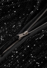 Load image into Gallery viewer, Sequin Zip Up Long Sleeve Jacket
