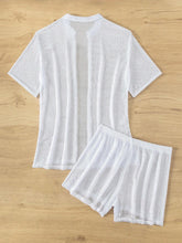 Load image into Gallery viewer, Open Front Half Sleeve Top and Shorts Cover Up Set
