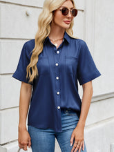 Load image into Gallery viewer, Collared Neck Short Sleeve Shirt
