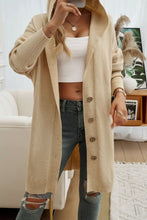 Load image into Gallery viewer, Button Up Long Sleeve Hooded Cardigan
