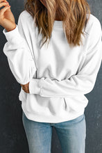 Load image into Gallery viewer, Round Neck Dropped Shoulder Sweatshirt
