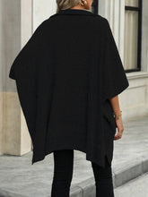 Load image into Gallery viewer, Slit Quarter Zip Half Sleeve Sweater
