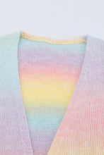 Load image into Gallery viewer, Gradient Open Front Drop Shoulder Cardigan
